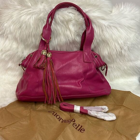 Cuore & Pelle Amelia Fuchsia Shoulder Bag B95 - Picture 1 of 13